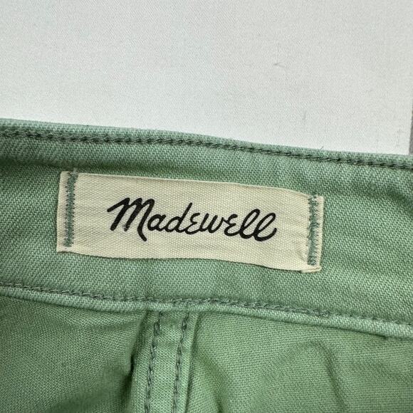 Madewell Pants Womens 29 Petite Green Curvy Emmett Wide Leg Garment Dyed Stretch - Picture 4 of 12